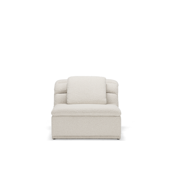 Float 1.5 Seat Armless Modular Piece - [ Bronte La Creme ]