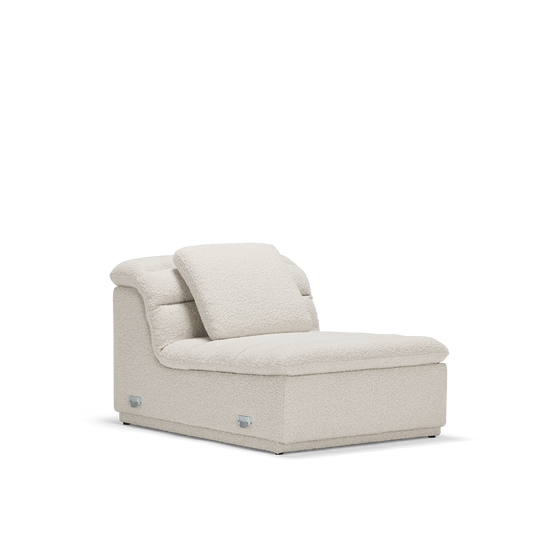 Float 1.5 Seat Armless Modular Piece - [ Bronte La Creme ]