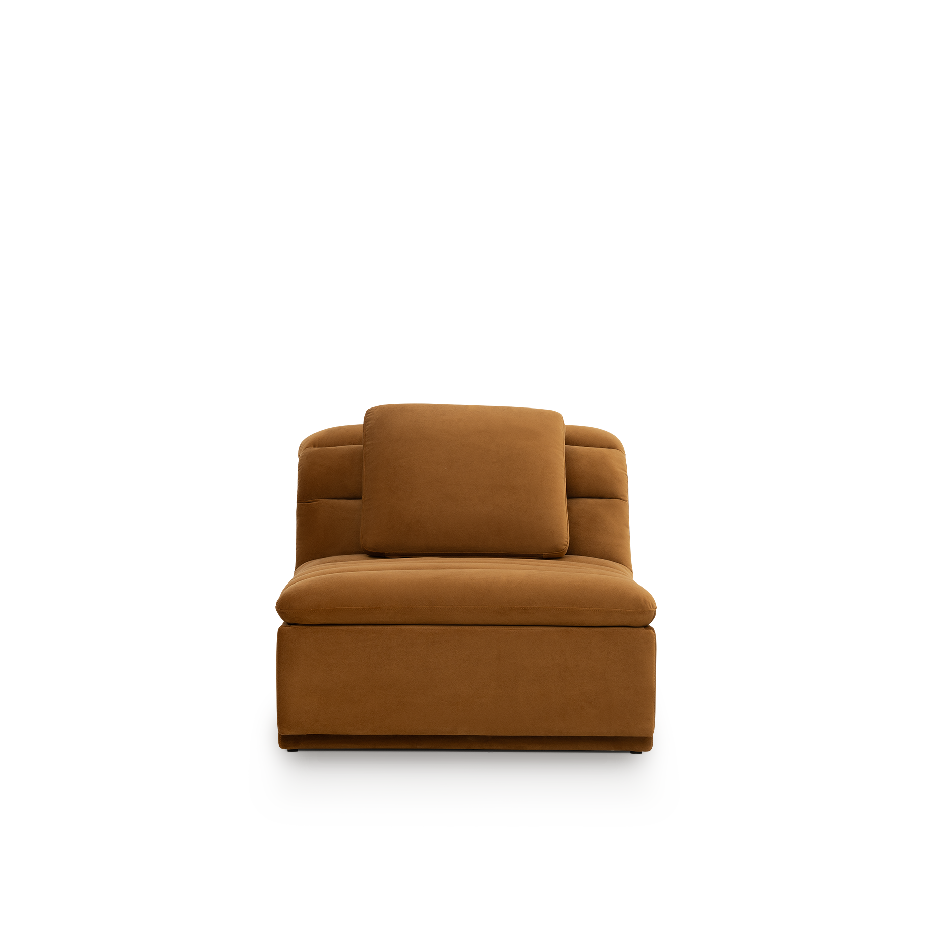 Float 1.5 Seat Armless Modular Piece - [ Malibu Cognac ]