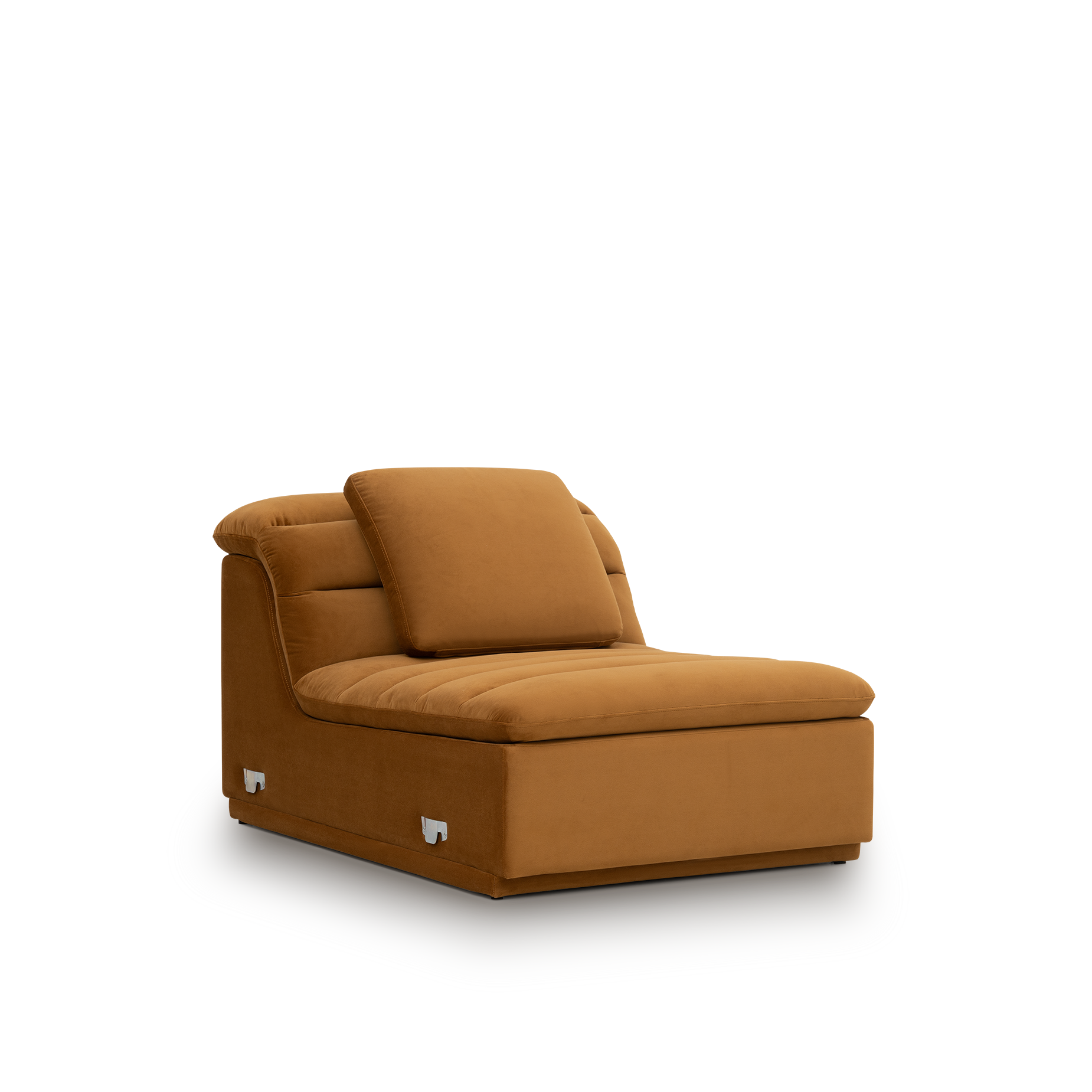 Float 1.5 Seat Armless Modular Piece - [ Malibu Cognac ]