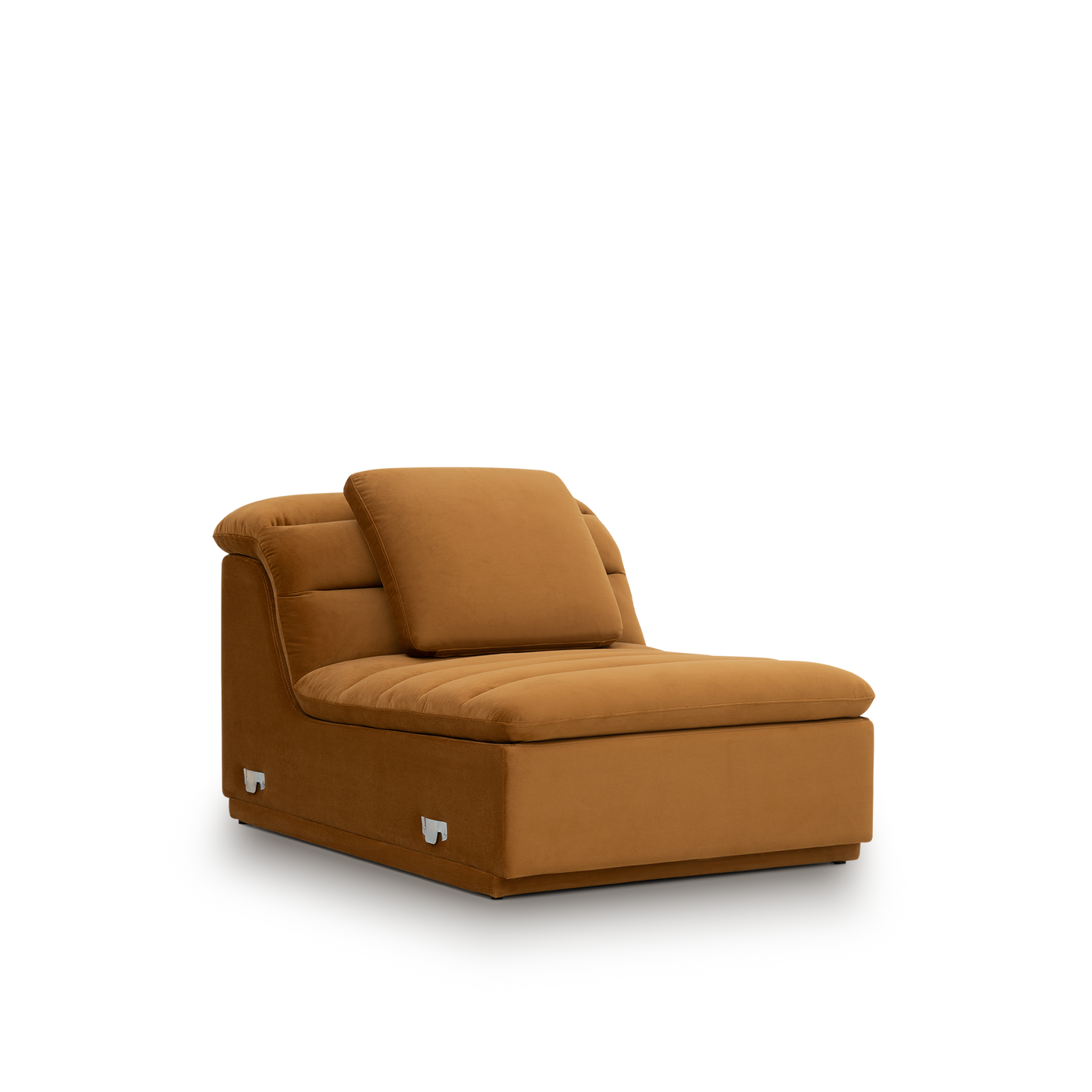 Float 1.5 Seat Armless Modular Piece - [ Malibu Cognac ]