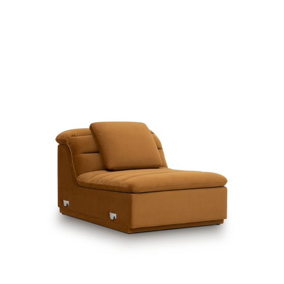 Float 1.5 Seat Armless Modular Piece - [ Malibu Cognac ]