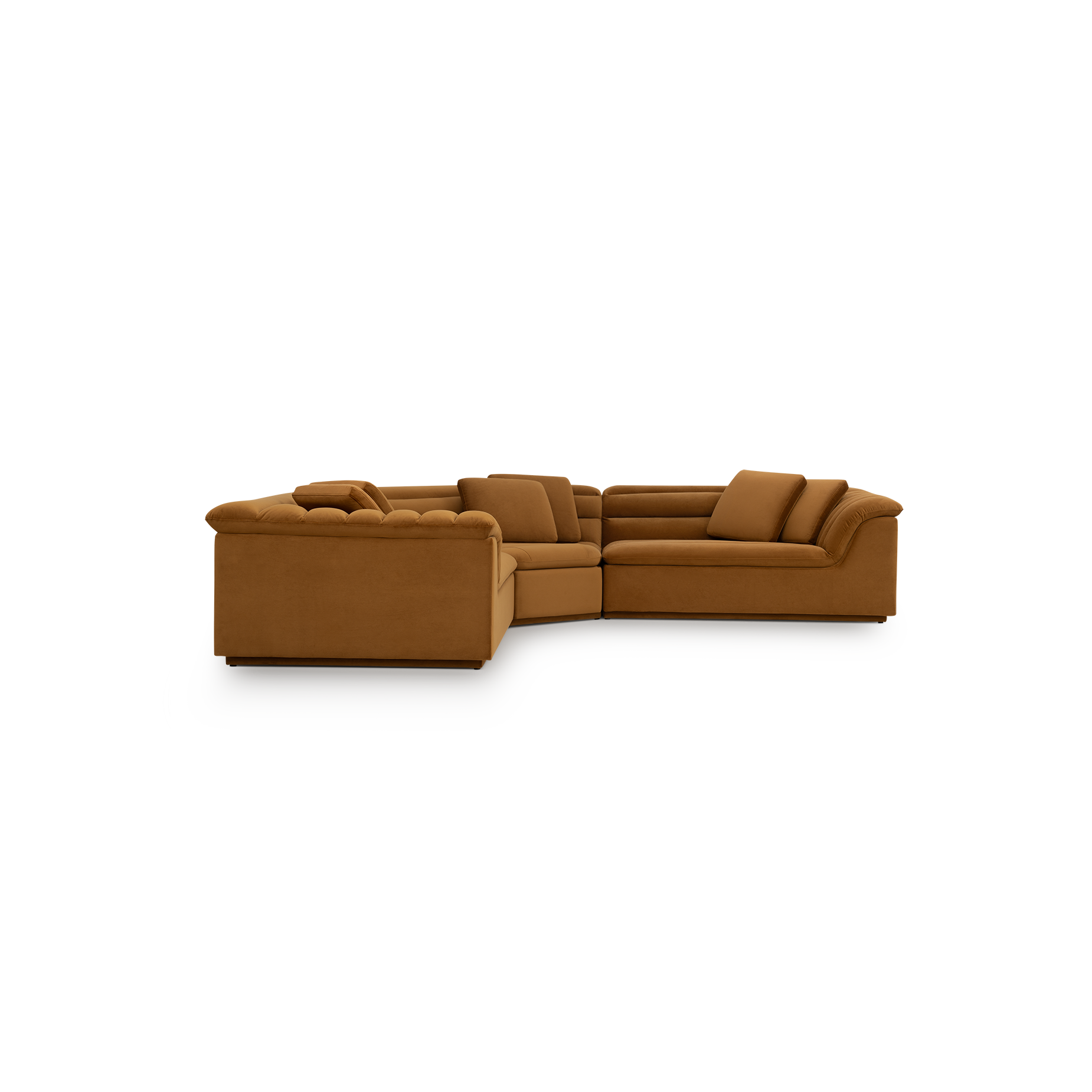 Float 3 Piece Modular Sofa - [ Malibu Cognac ]