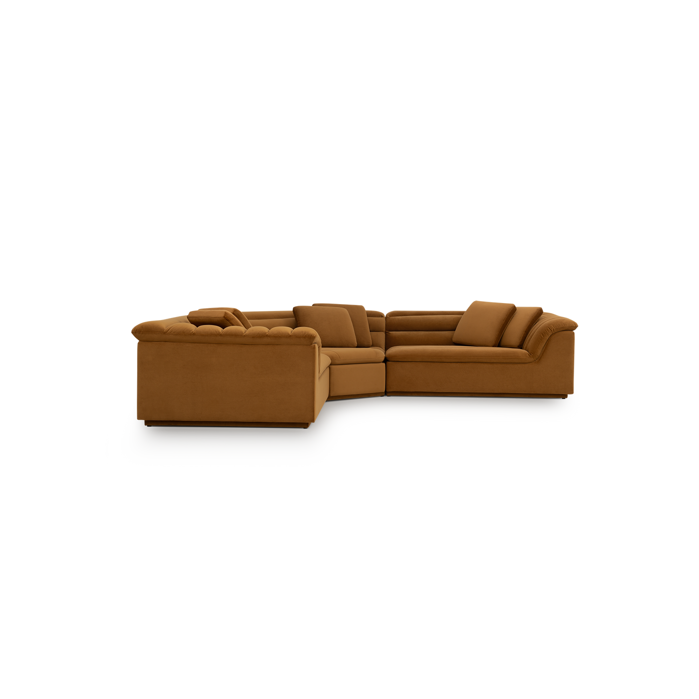 Float 3 Piece Modular Sofa - [ Malibu Cognac ]