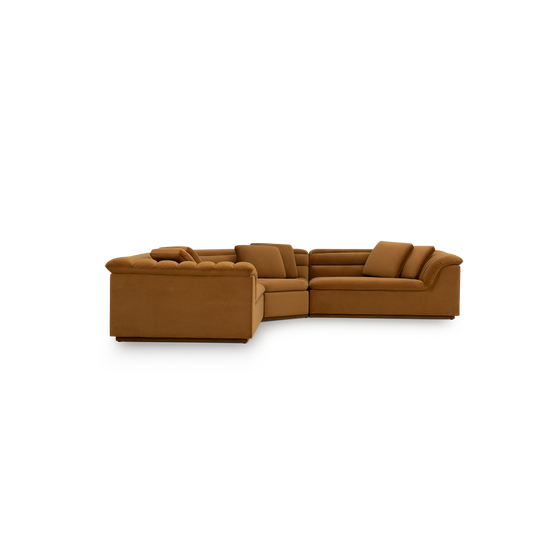Float 3 Piece Modular Sofa - [ Malibu Cognac ]