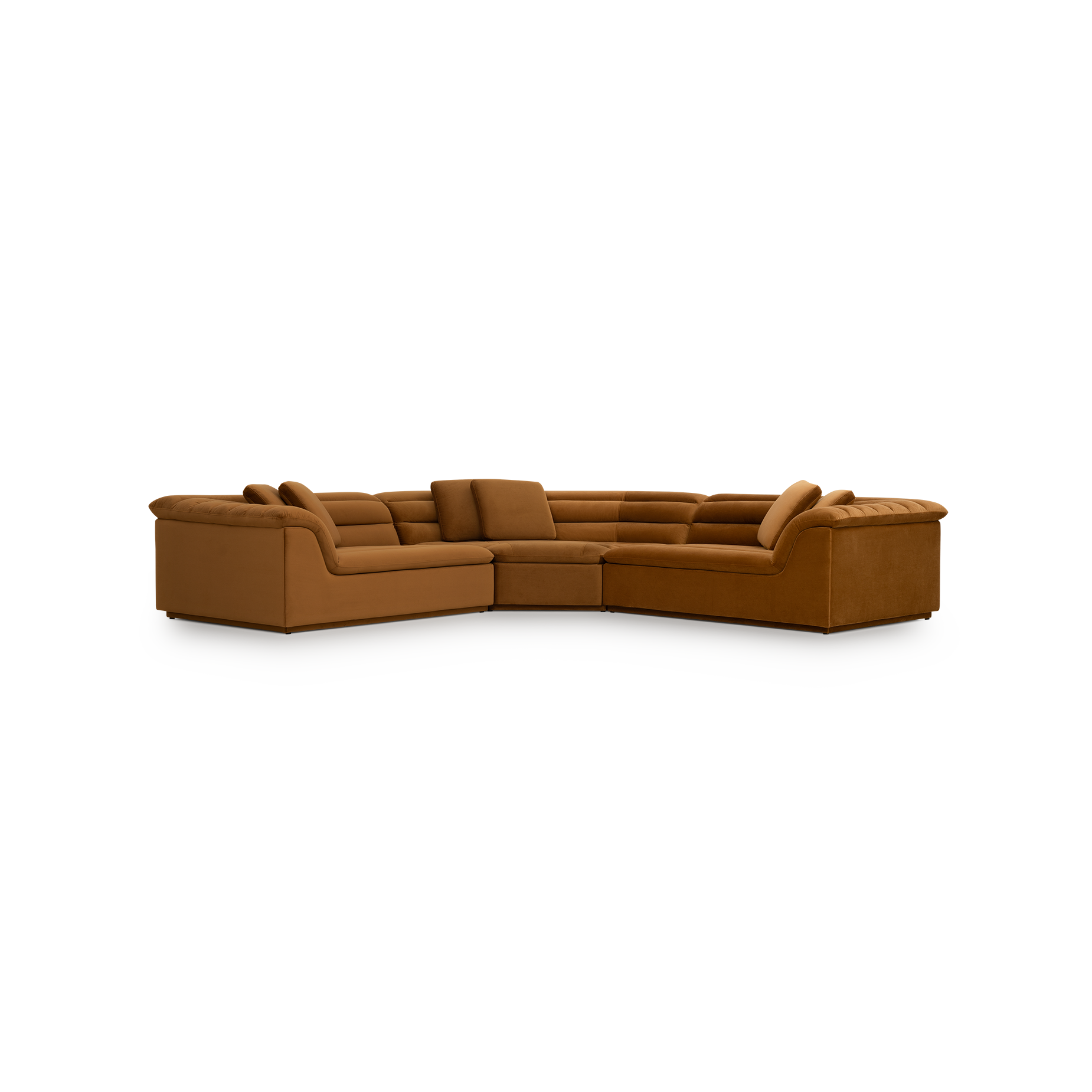Float 3 Piece Modular Sofa - [ Malibu Cognac ]