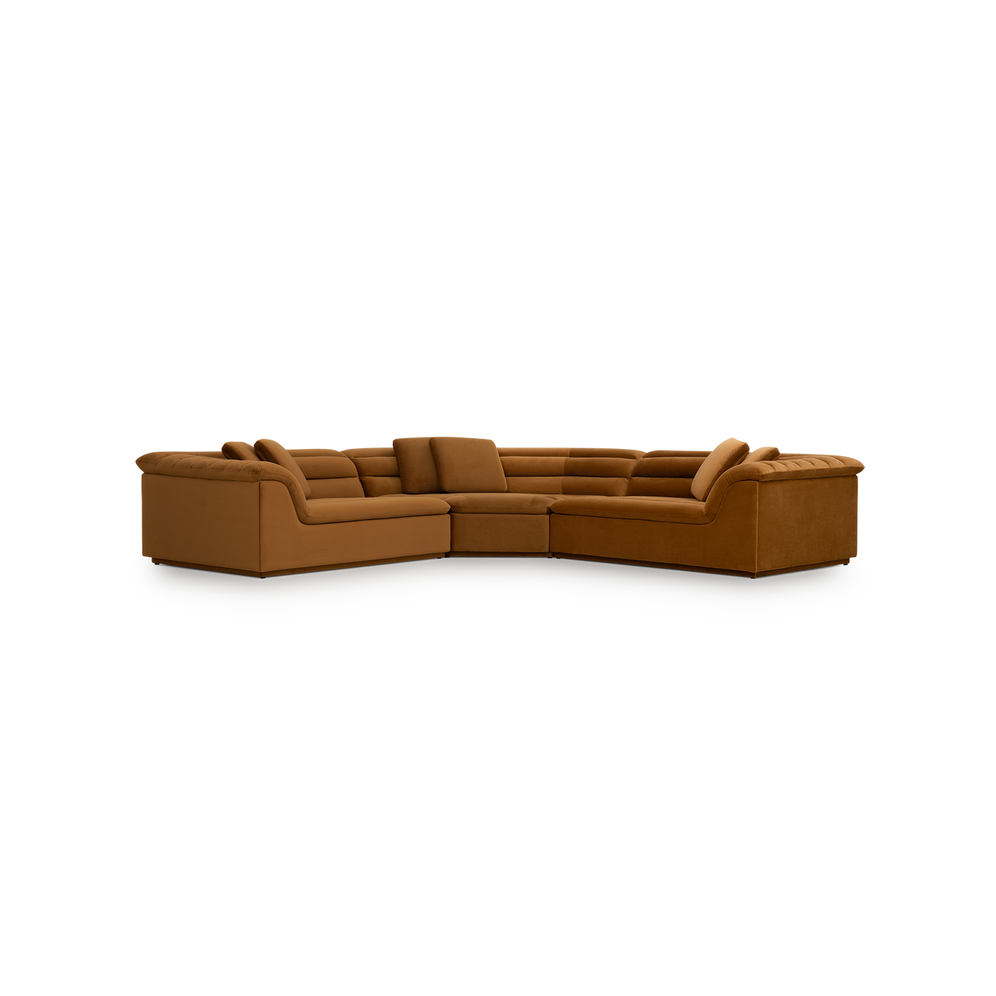 Float 3 Piece Modular Sofa - [ Malibu Cognac ]
