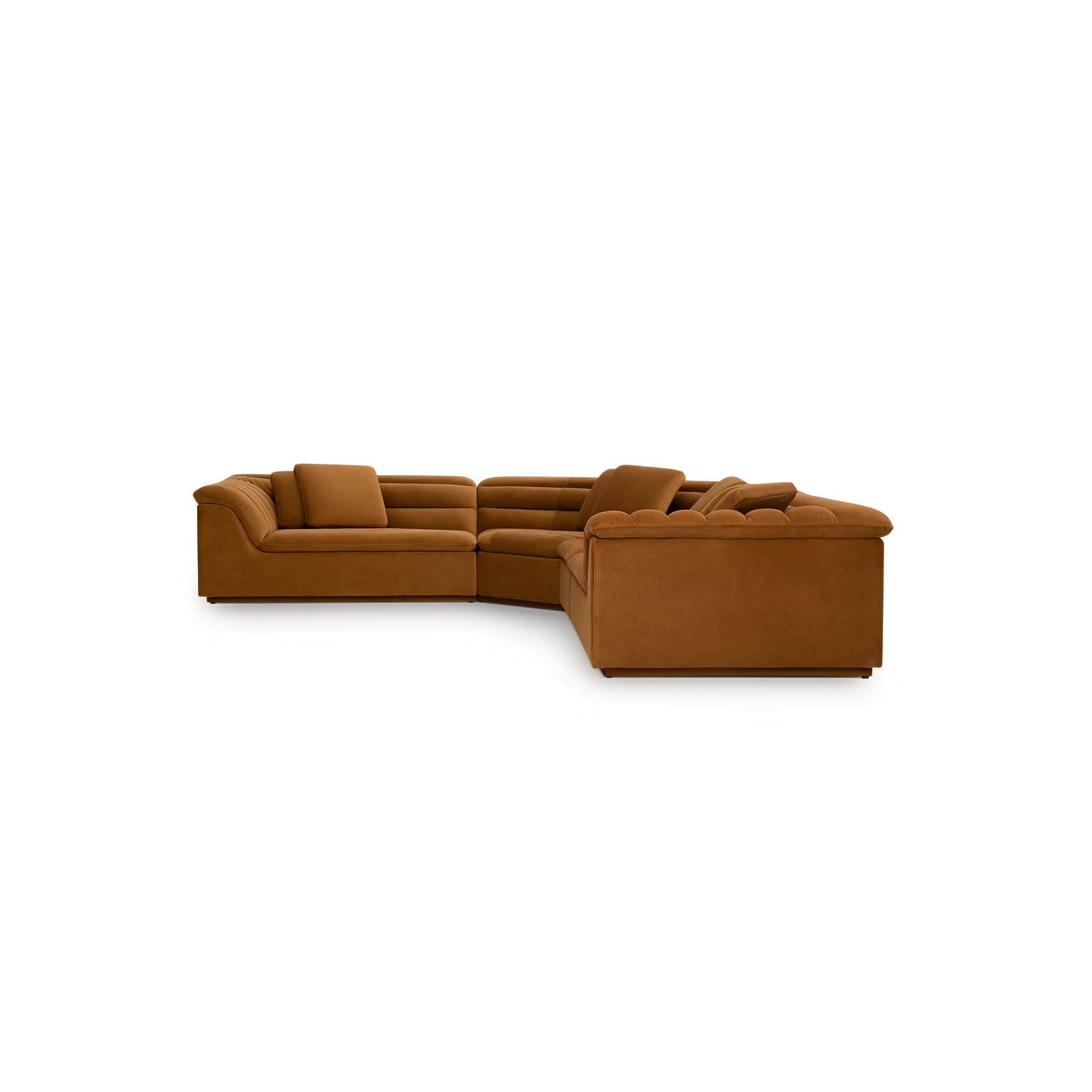Float 3 Piece Modular Sofa - [ Malibu Cognac ]