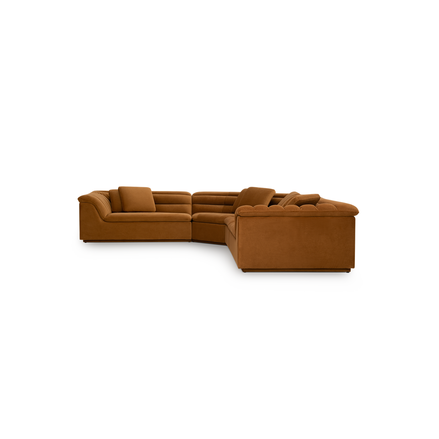 Float 3 Piece Modular Sofa - [ Malibu Cognac ]