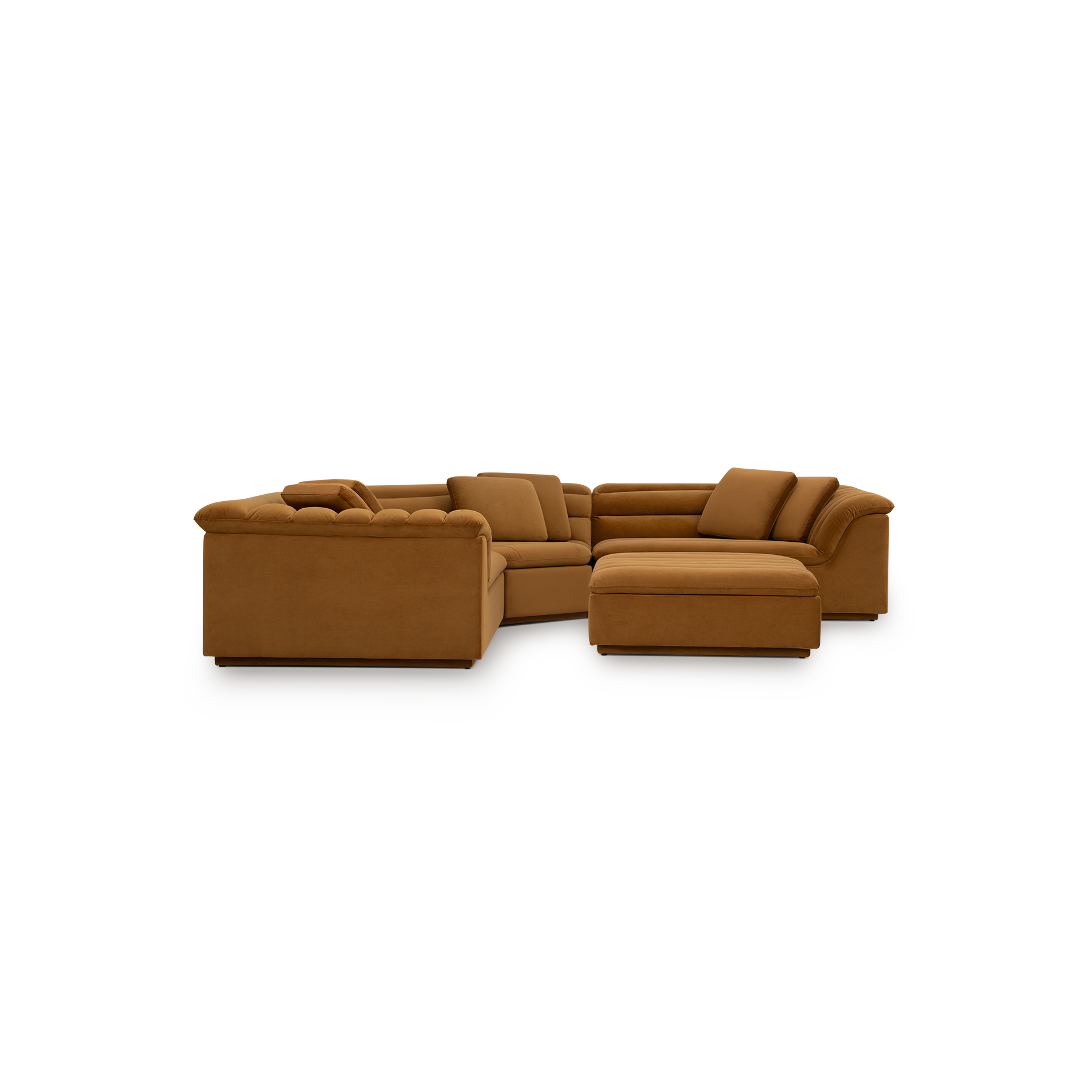 Float 3 Piece Modular Sofa - [ Malibu Cognac ]