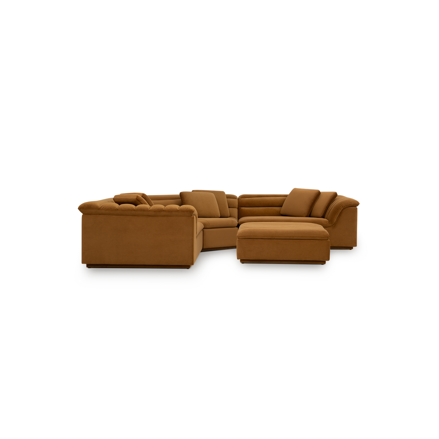 Float 3 Piece Modular Sofa - [ Malibu Cognac ]