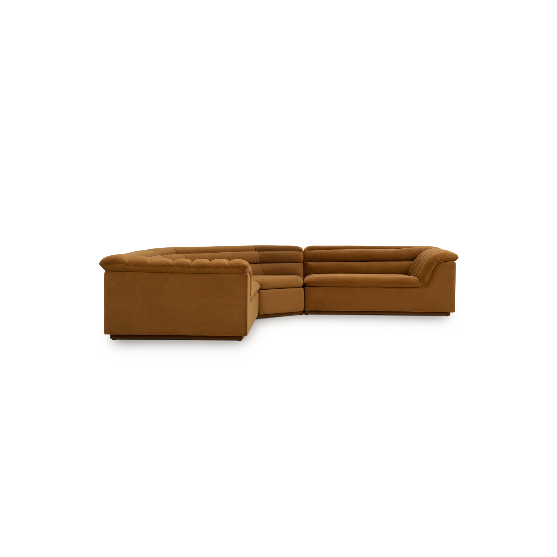 Float 3 Piece Modular Sofa - [ Malibu Cognac ]