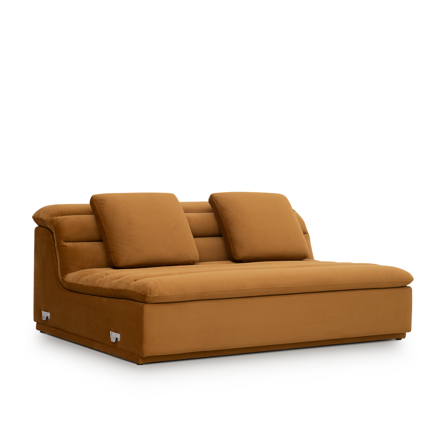 Float 3 Seat Armless Modular Piece - [ Malibu Cognac ]