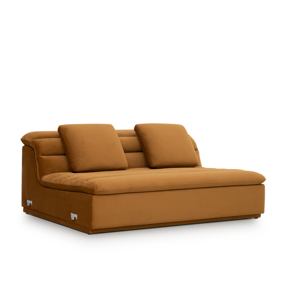 Float 3 Seat Armless Modular Piece - [ Malibu Cognac ]