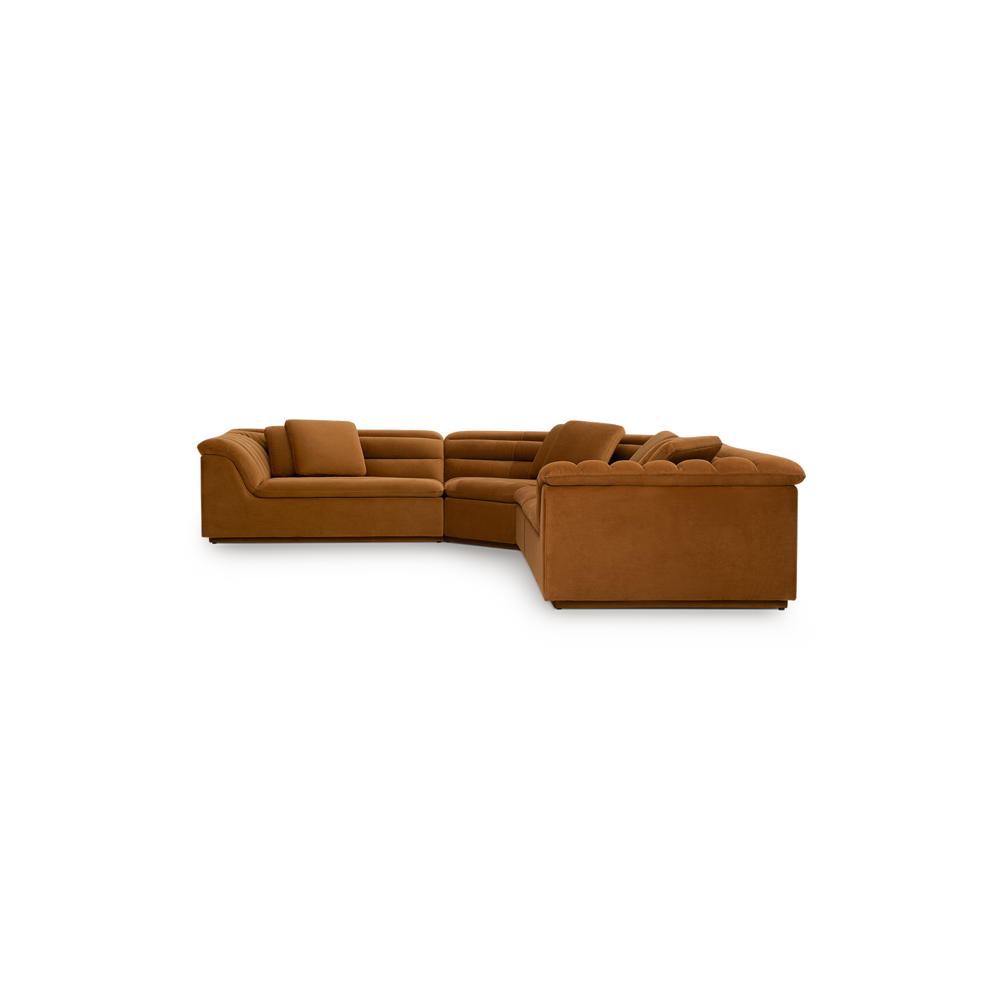 Float 4 Piece Modular Sofa - [ Malibu Cognac ]