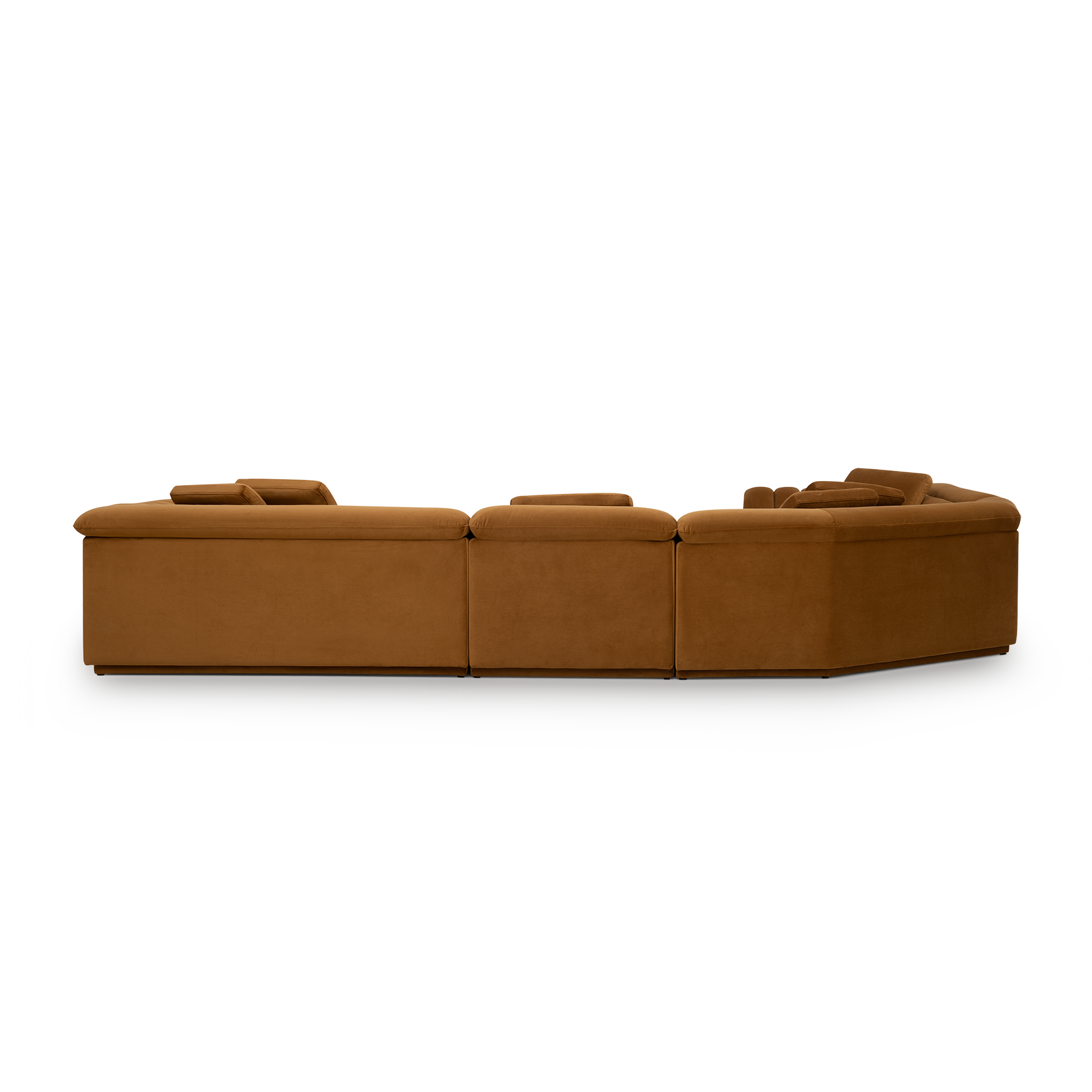 Float 4 Piece Modular Sofa - [ Malibu Cognac ]