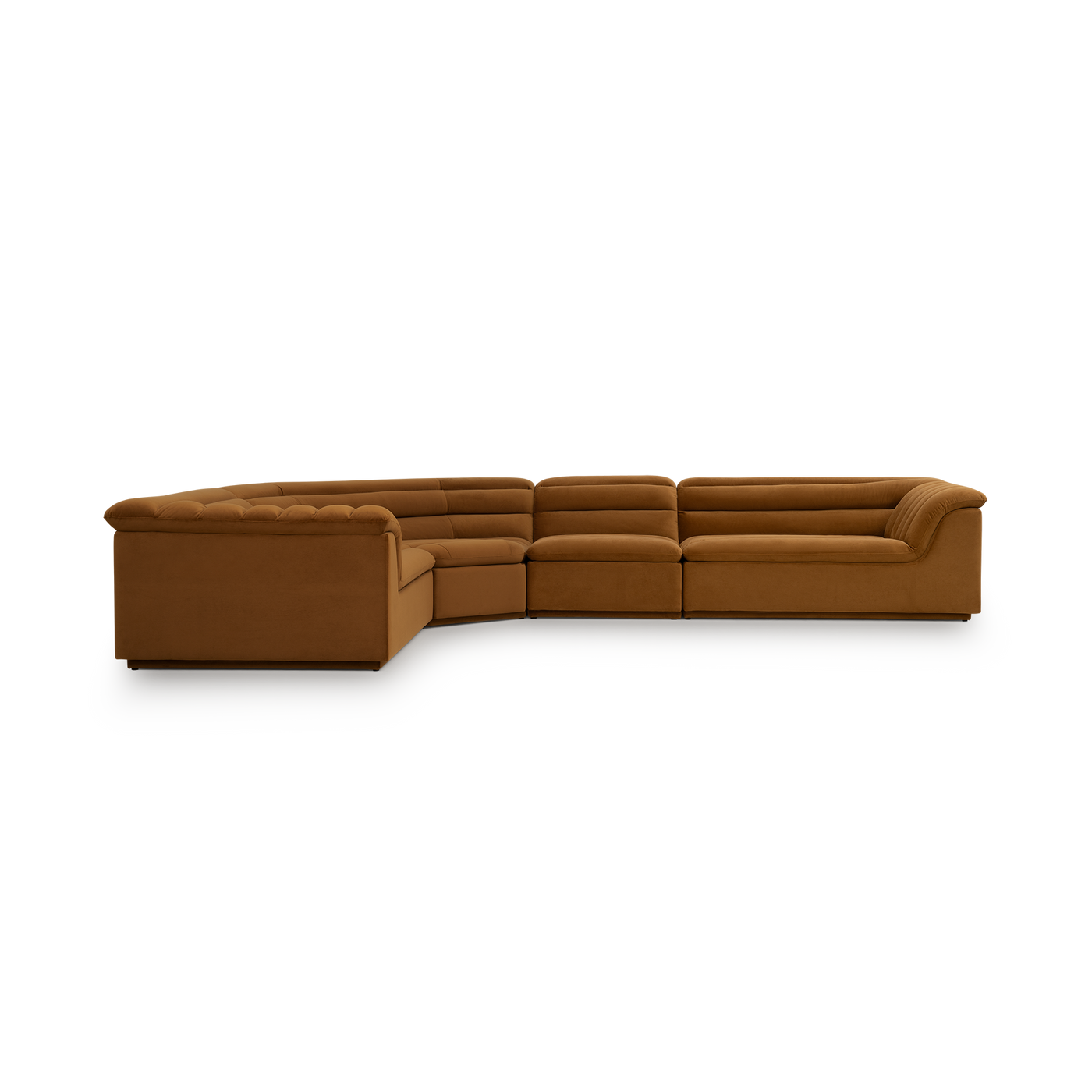 Float 4 Piece Modular Sofa - [ Malibu Cognac ]