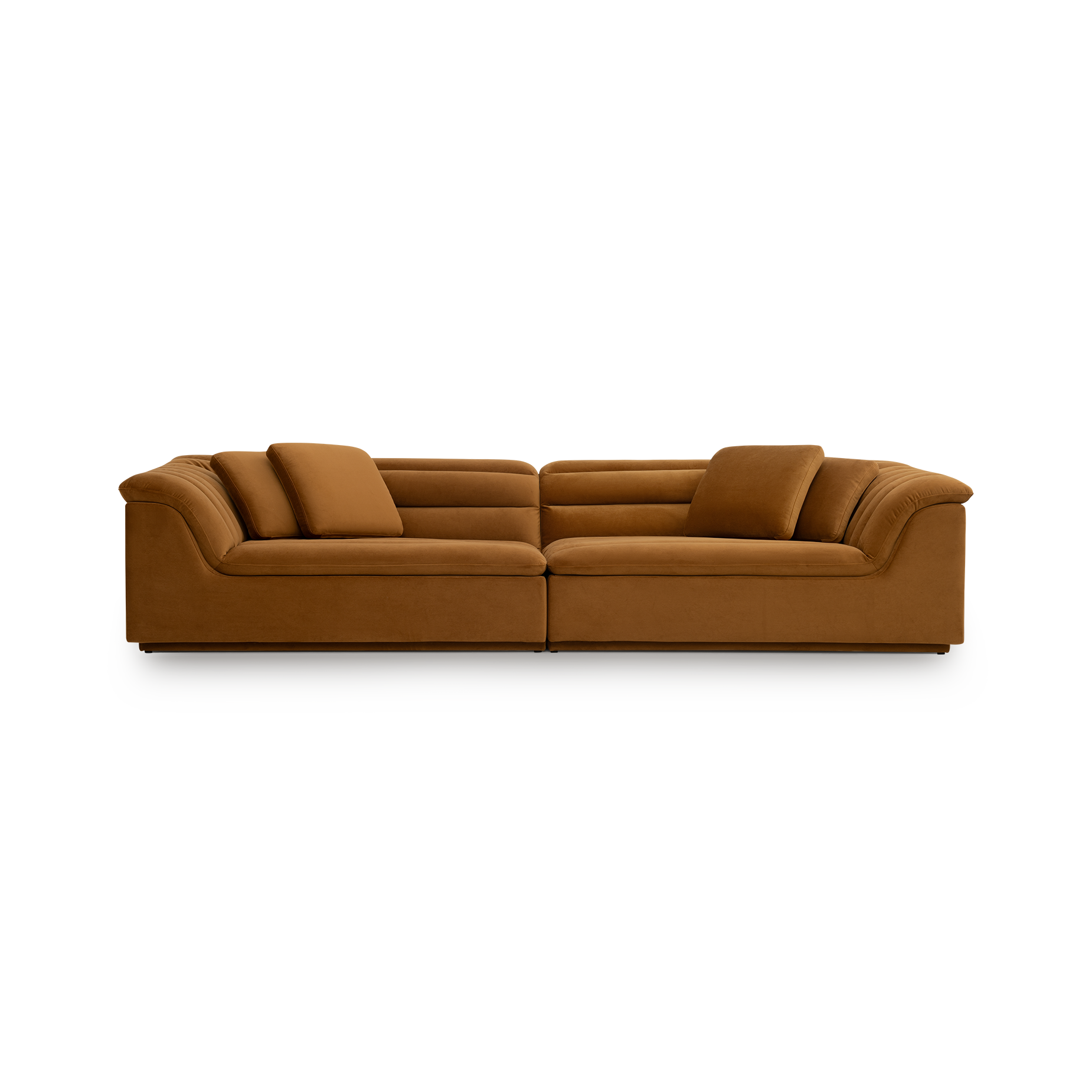 Float 4 Seat Sofa - [ Malibu Cognac ]