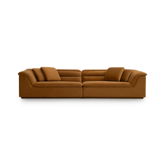 Float 4 Seat Sofa - [ Malibu Cognac ]