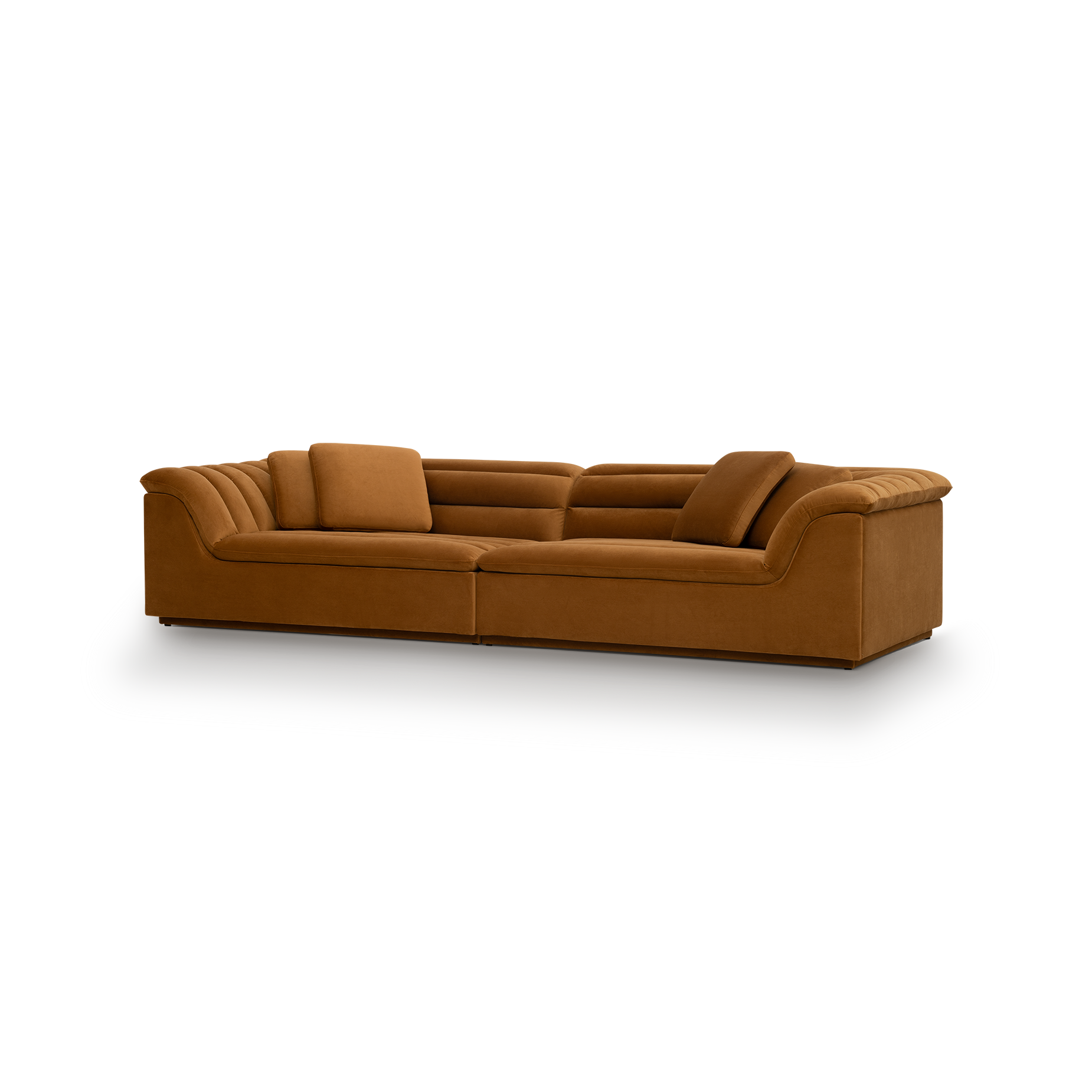 Float 4 Seat Sofa - [ Malibu Cognac ]