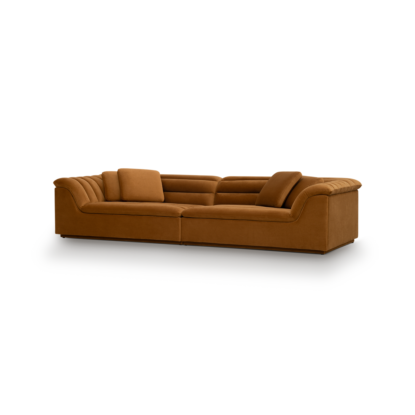 Float 4 Seat Sofa - [ Malibu Cognac ]