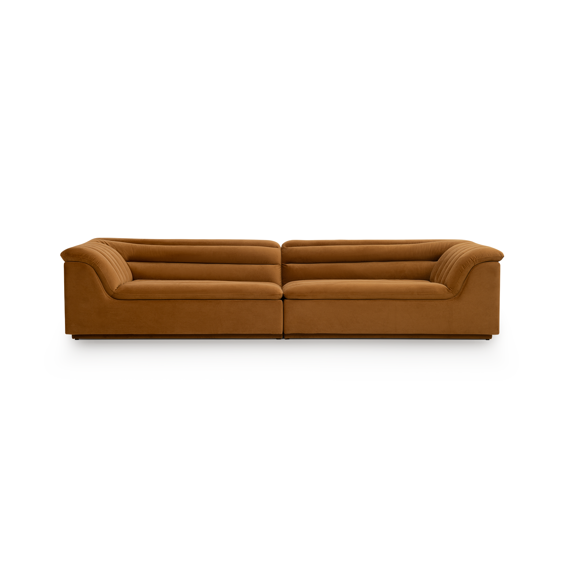 Float 4 Seat Sofa - [ Malibu Cognac ]
