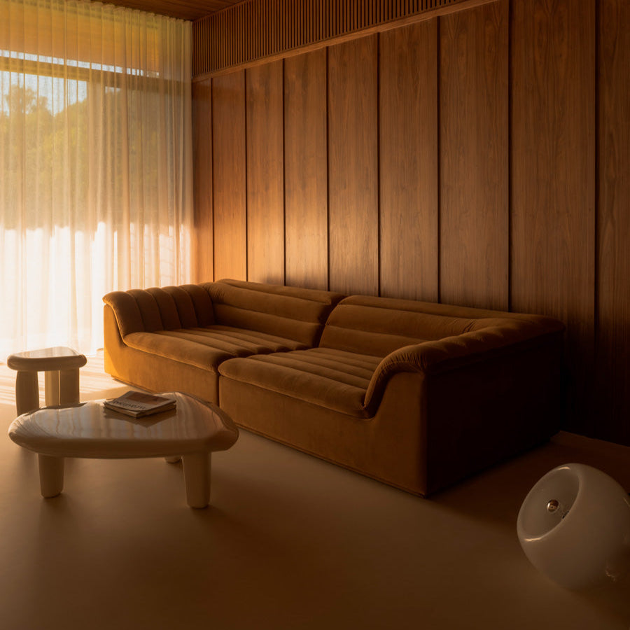 Float 4 Seat Sofa - [ Malibu Cognac ]