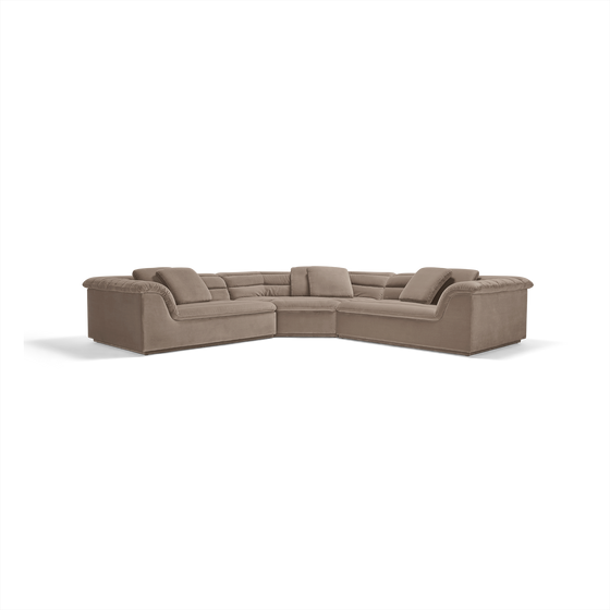 Float 3 Piece Modular Sofa - [ Avalon Fawn ]