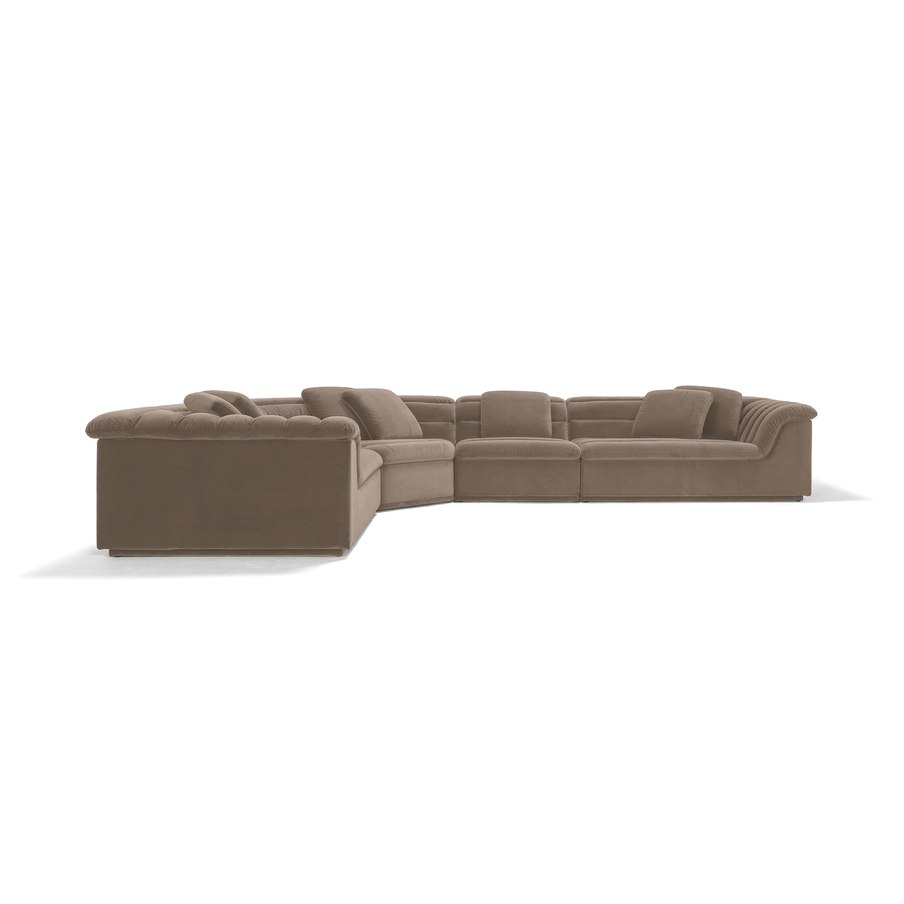 Float 4 Piece Modular Sofa - [ Avalon Fawn ]