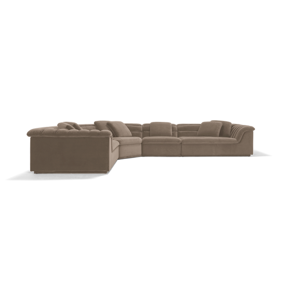 Float 4 Piece Modular Sofa - [ Avalon Fawn ]