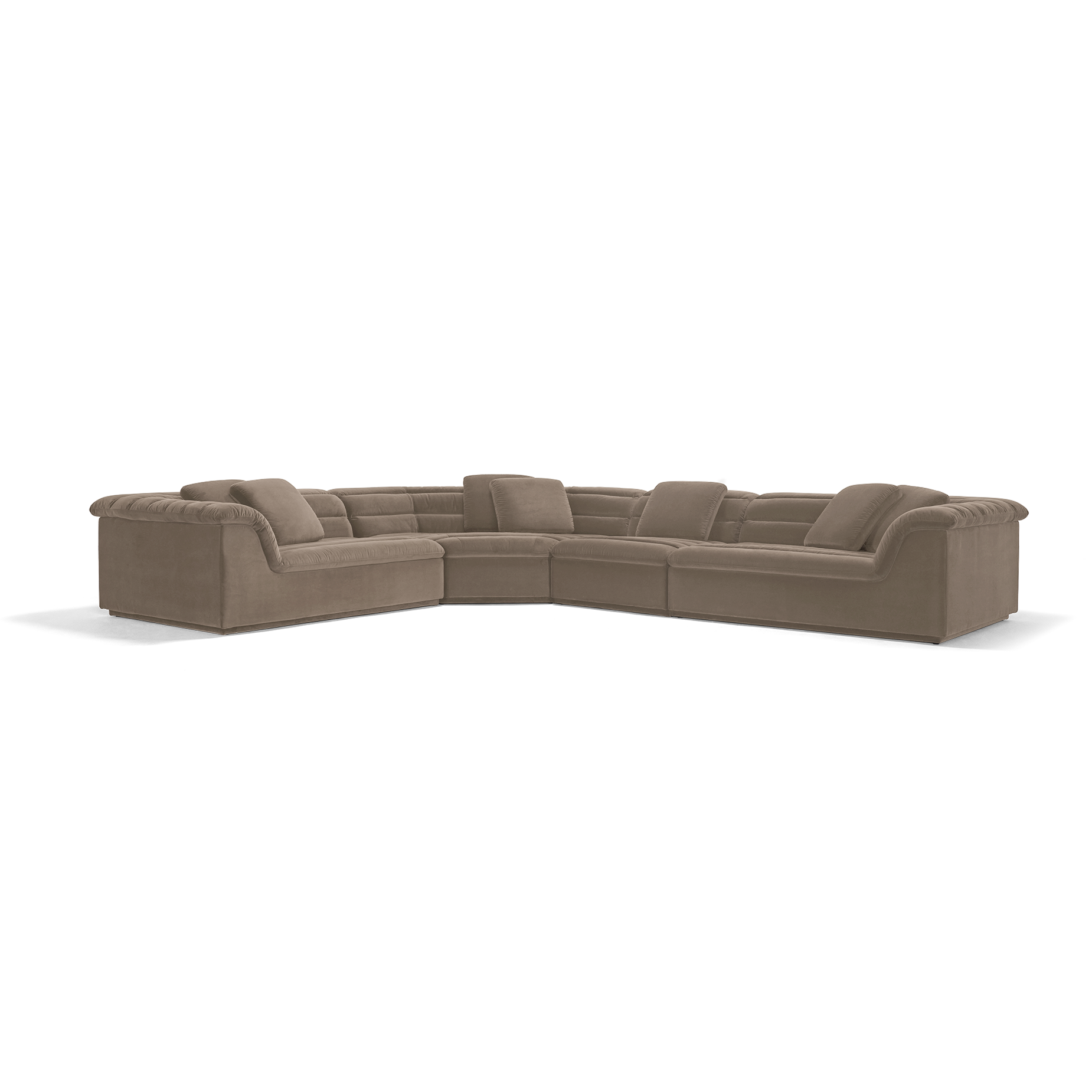 Float 4 Piece Modular Sofa - [ Avalon Fawn ]