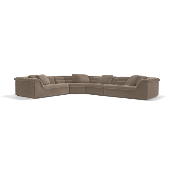 Float 4 Piece Modular Sofa - [ Avalon Fawn ]