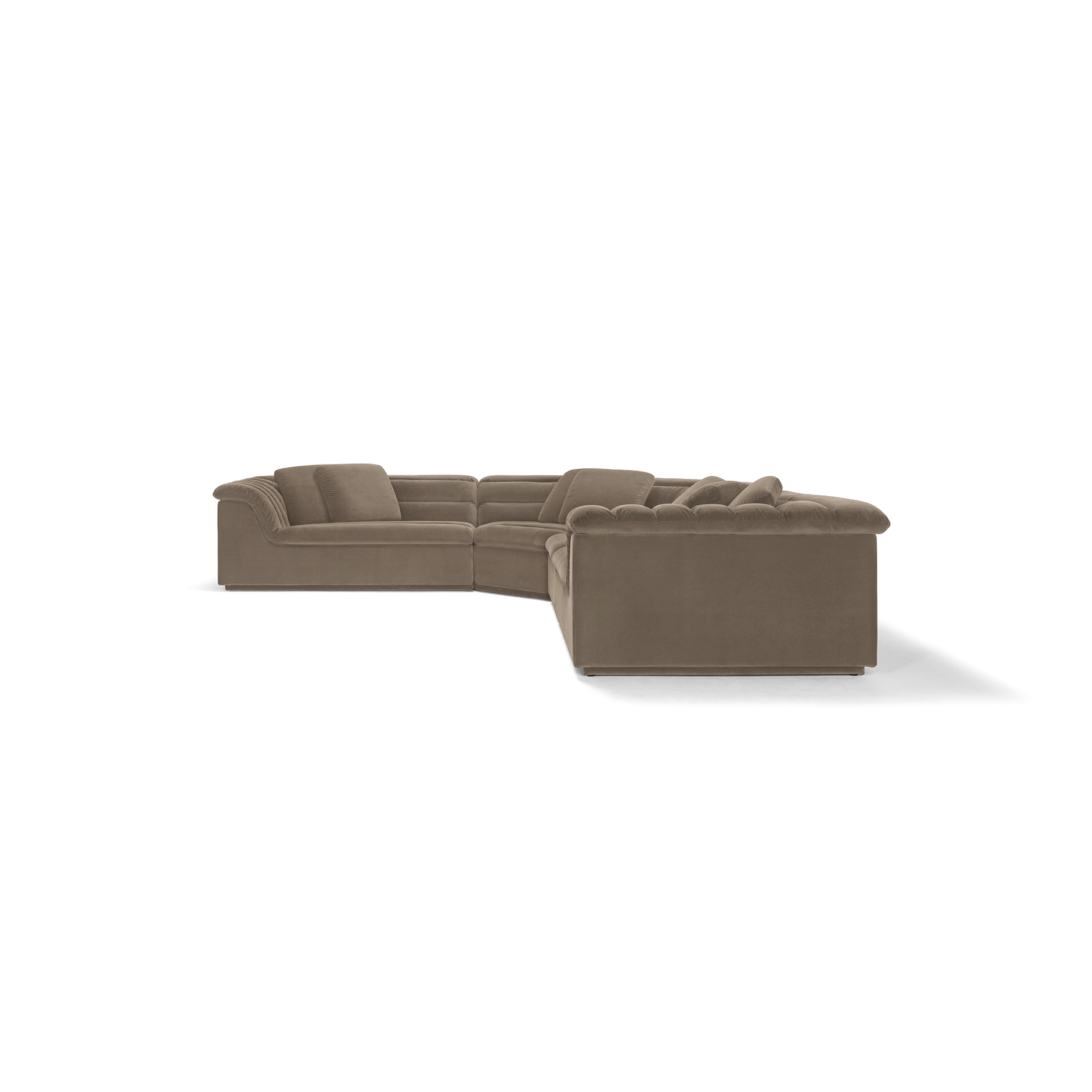 Float 4 Piece Modular Sofa - [ Avalon Fawn ]