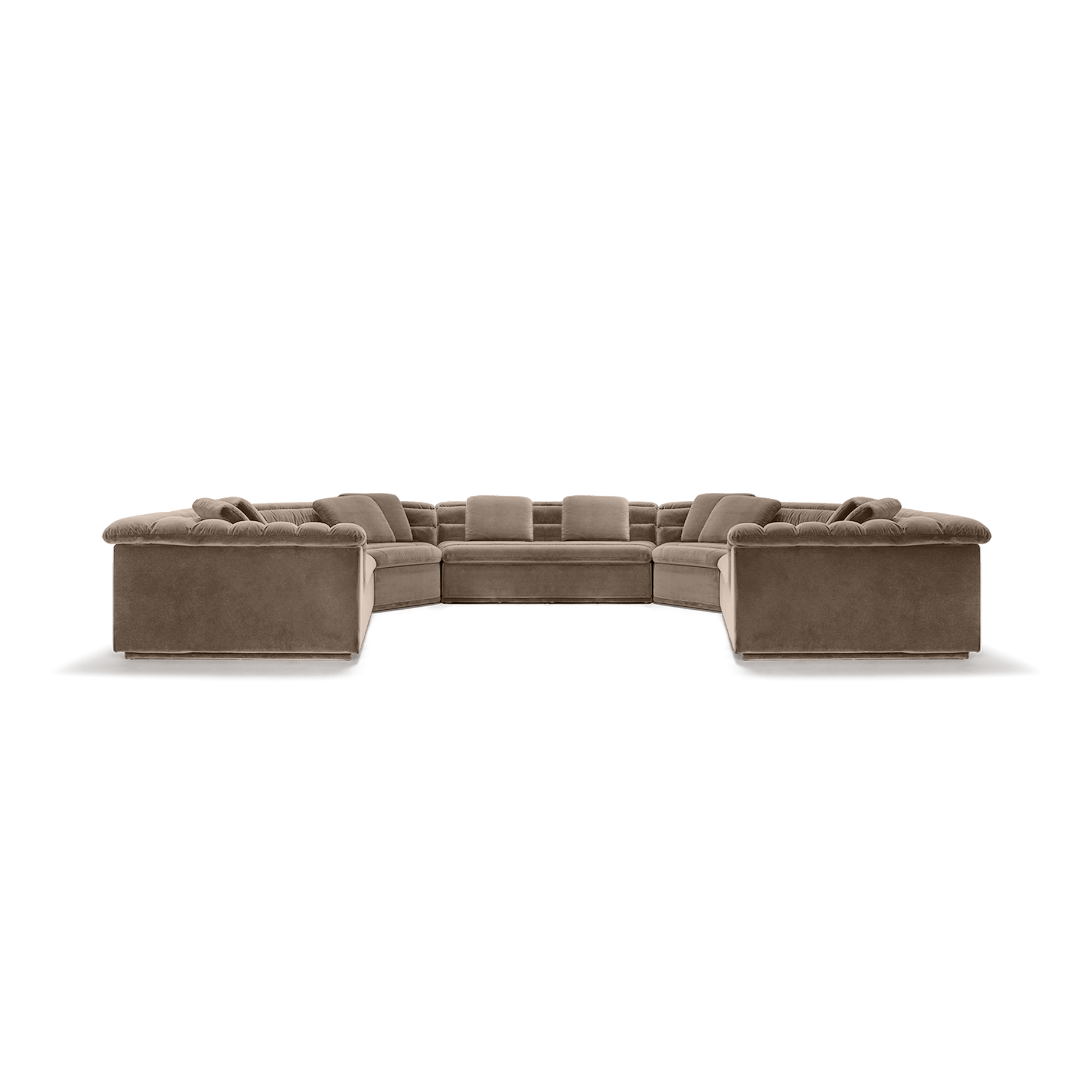 Float U Shape Modular Sofa - [ Avalon Fawn ]