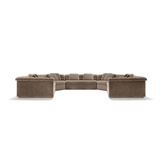 Float U Shape Modular Sofa - [ Avalon Fawn ]