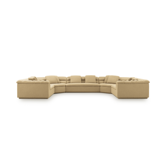 Float U Shape Modular Sofa - [ Airlie Camel ]