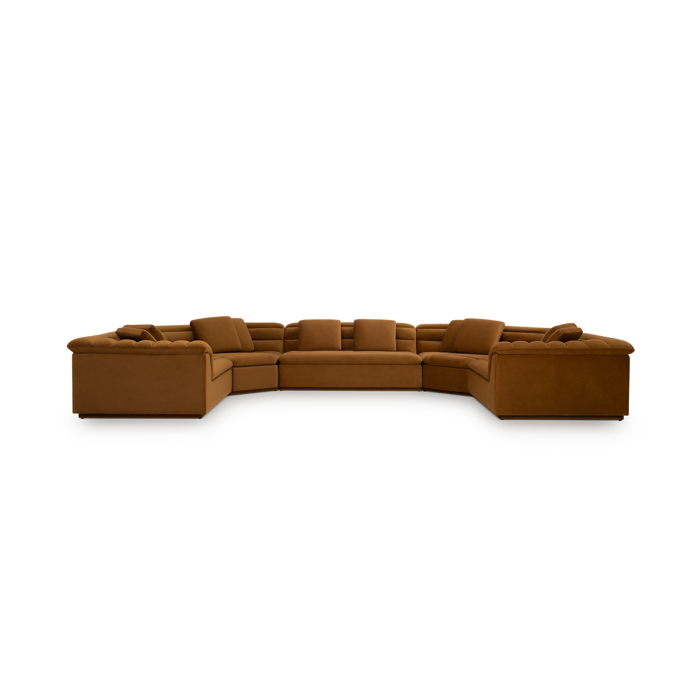 Float U Shape Modular Sofa - [ Malibu Cognac ]