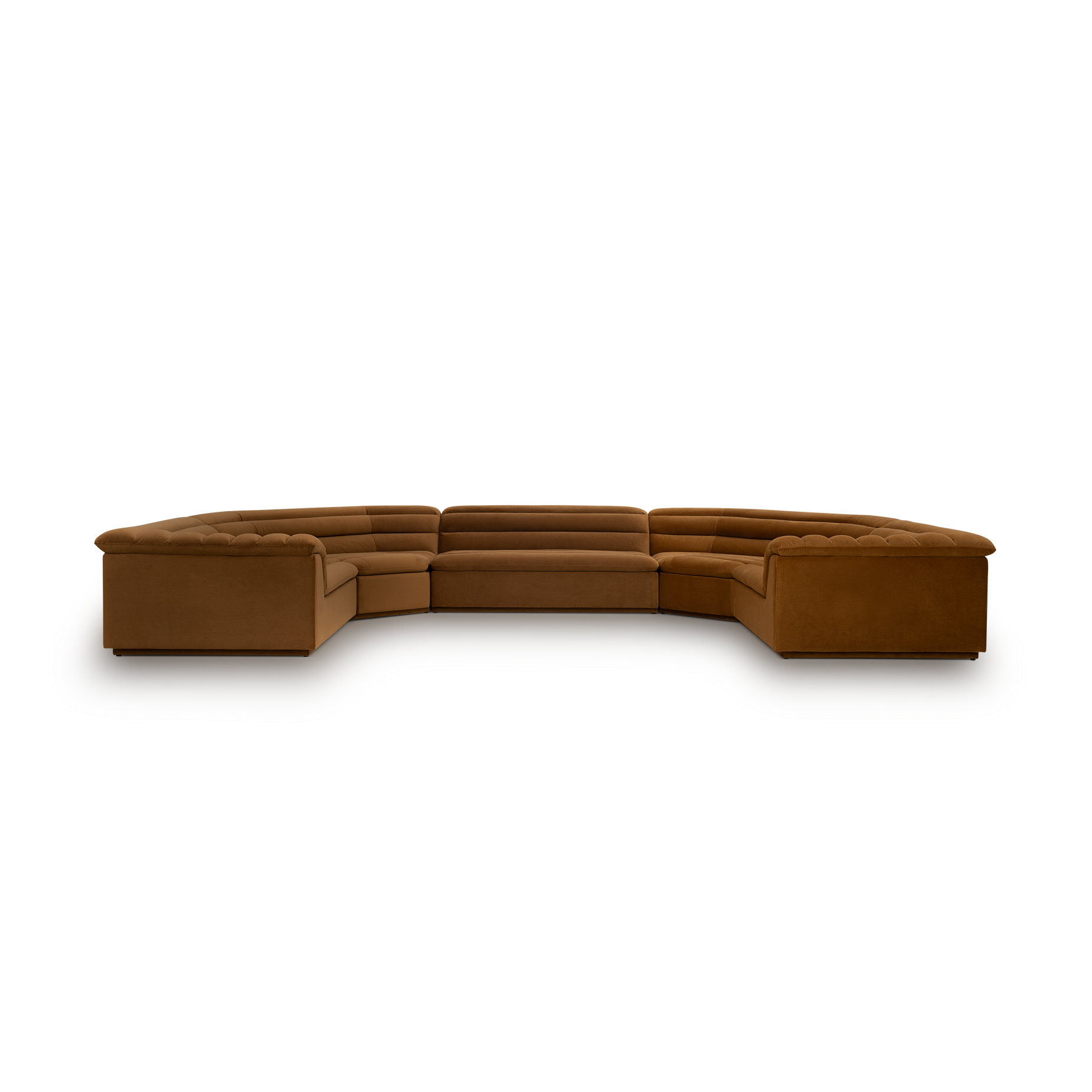 Float U Shape Modular Sofa - [ Malibu Cognac ]