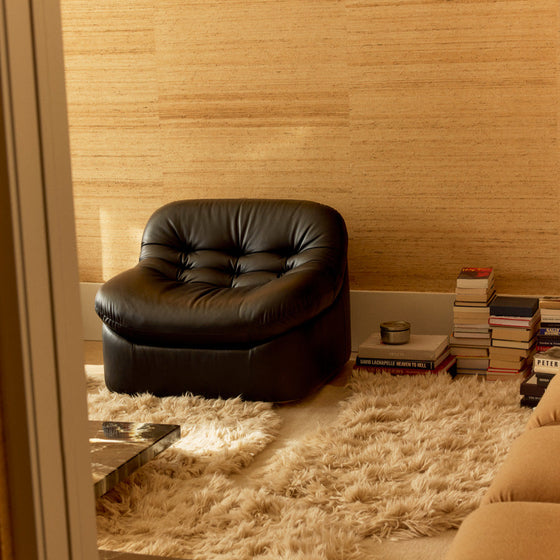 Glove Leather Occasional Chair - [ Simpson Noir ]