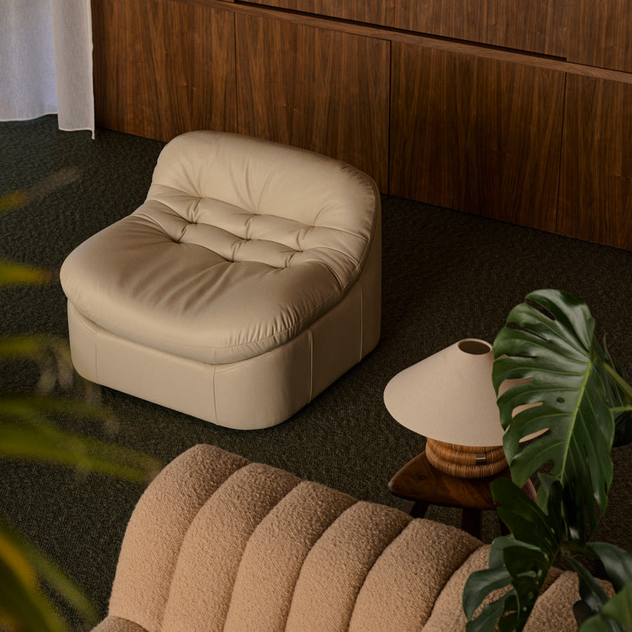 Glove Leather Occasional Chair - [ Simpson Cream ]