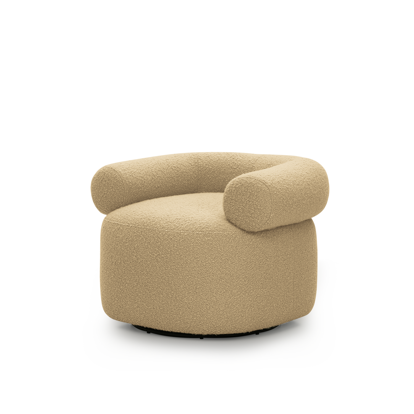 Huggy Swivel Armchair - [ Airlie Camel ]