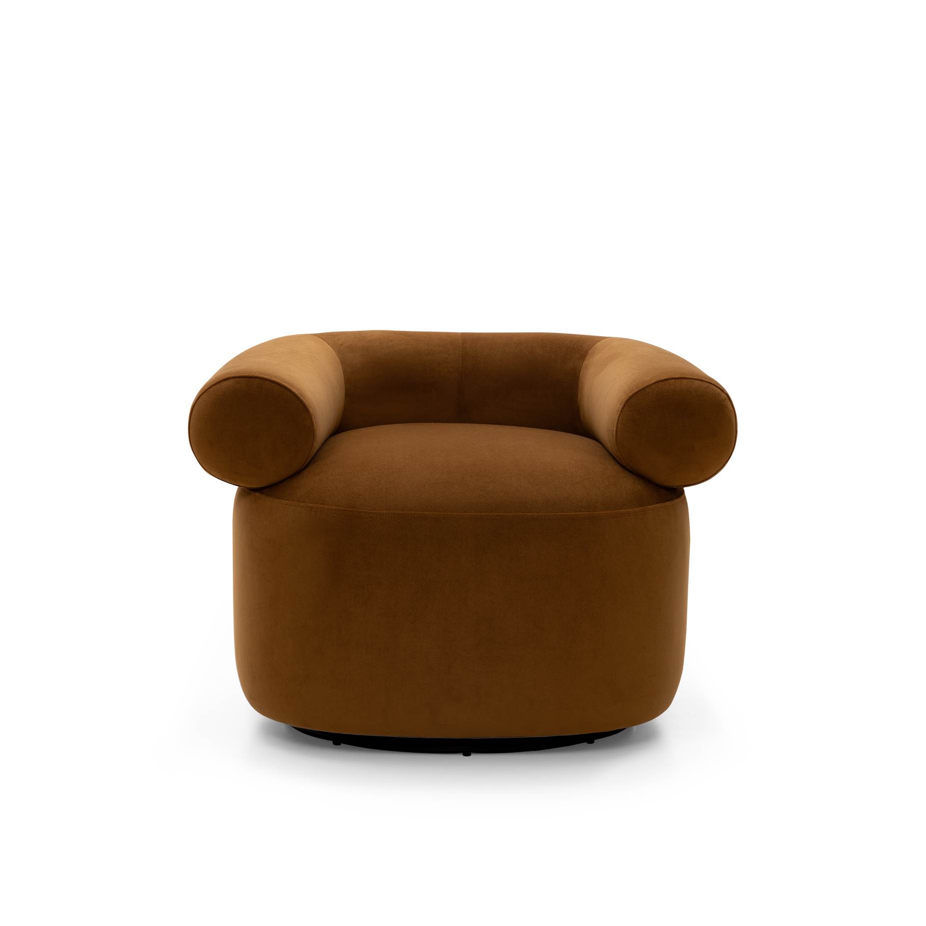 Huggy Swivel Armchair - [ Malibu Cognac ]