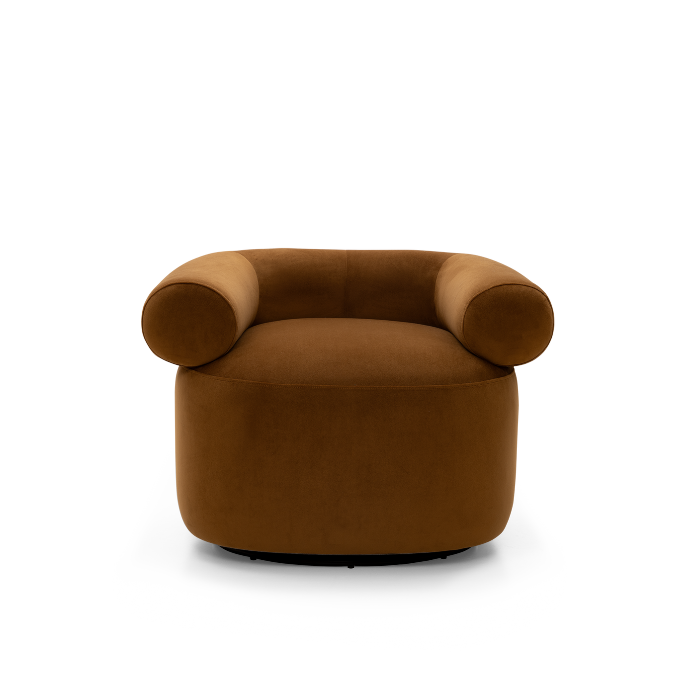 Huggy Swivel Armchair - [ Malibu Cognac ]
