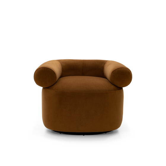 Huggy Swivel Armchair - [ Malibu Cognac ]