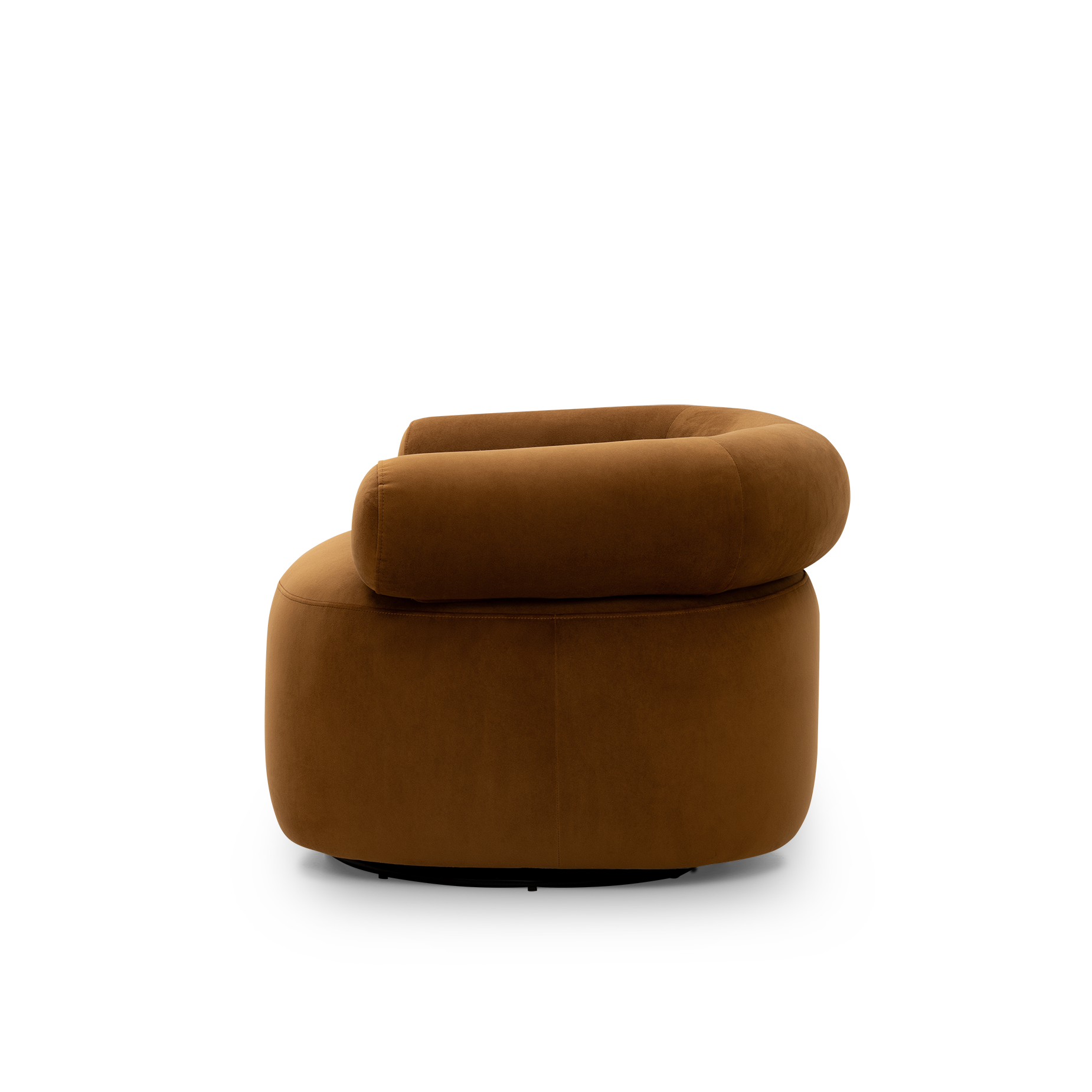 Huggy Swivel Armchair - [ Malibu Cognac ]
