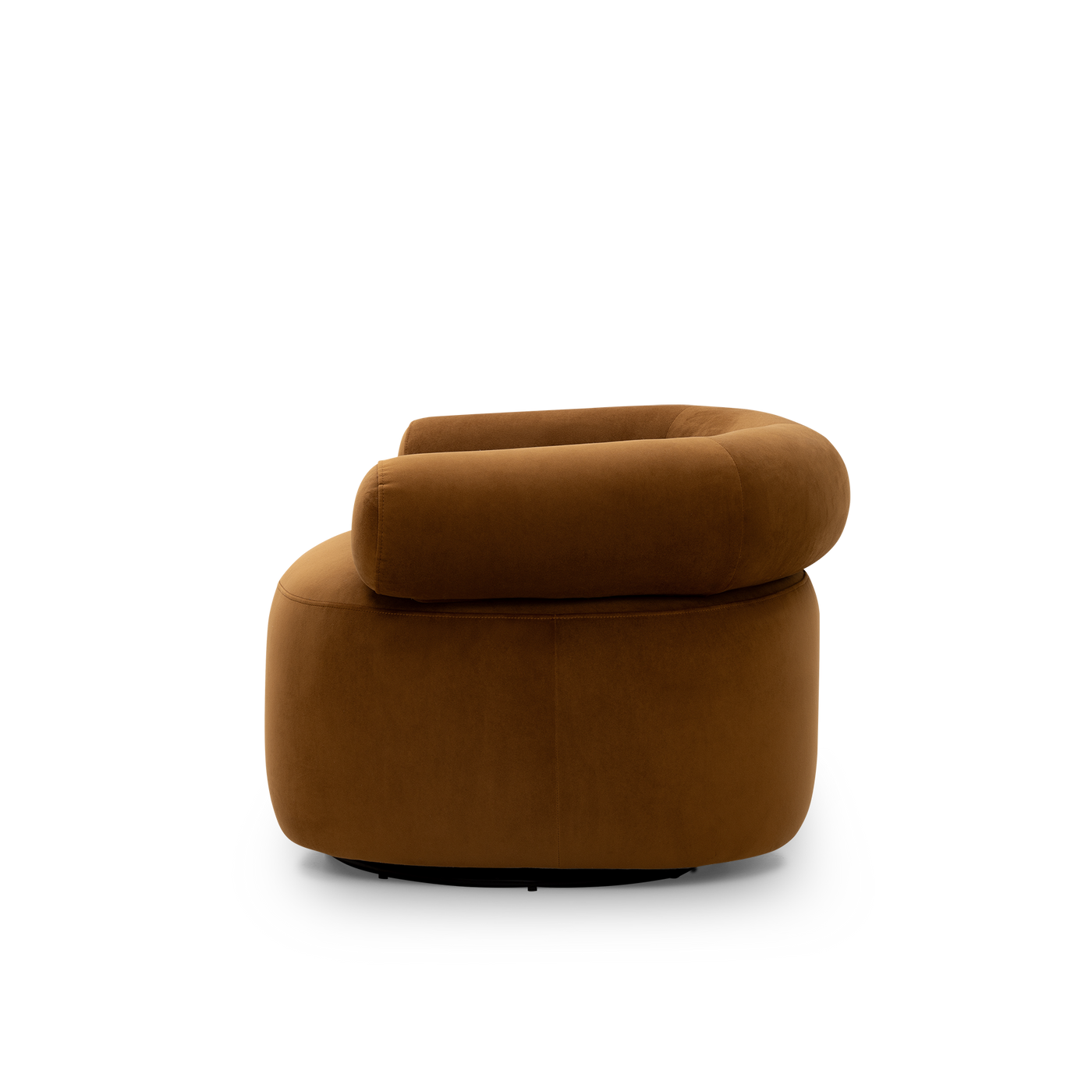 Huggy Swivel Armchair - [ Malibu Cognac ]