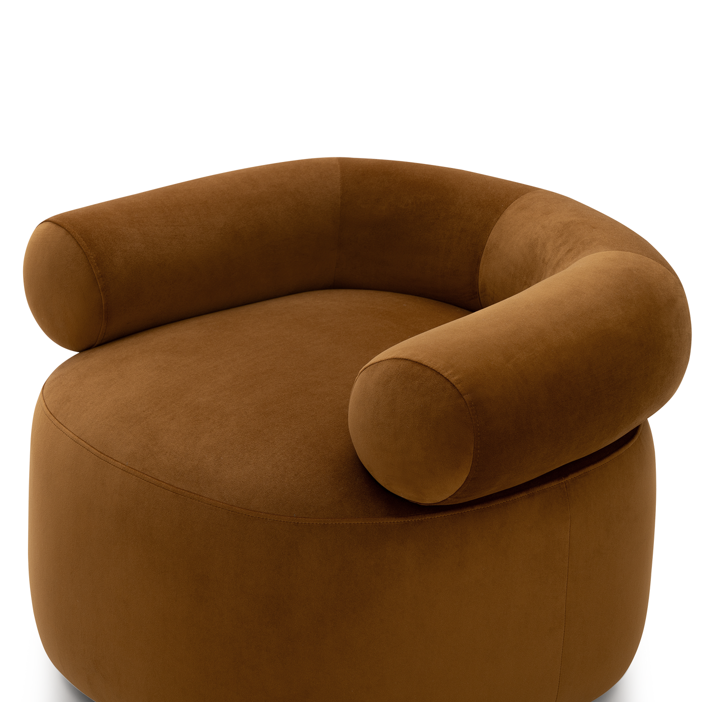Huggy Swivel Armchair - [ Malibu Cognac ]