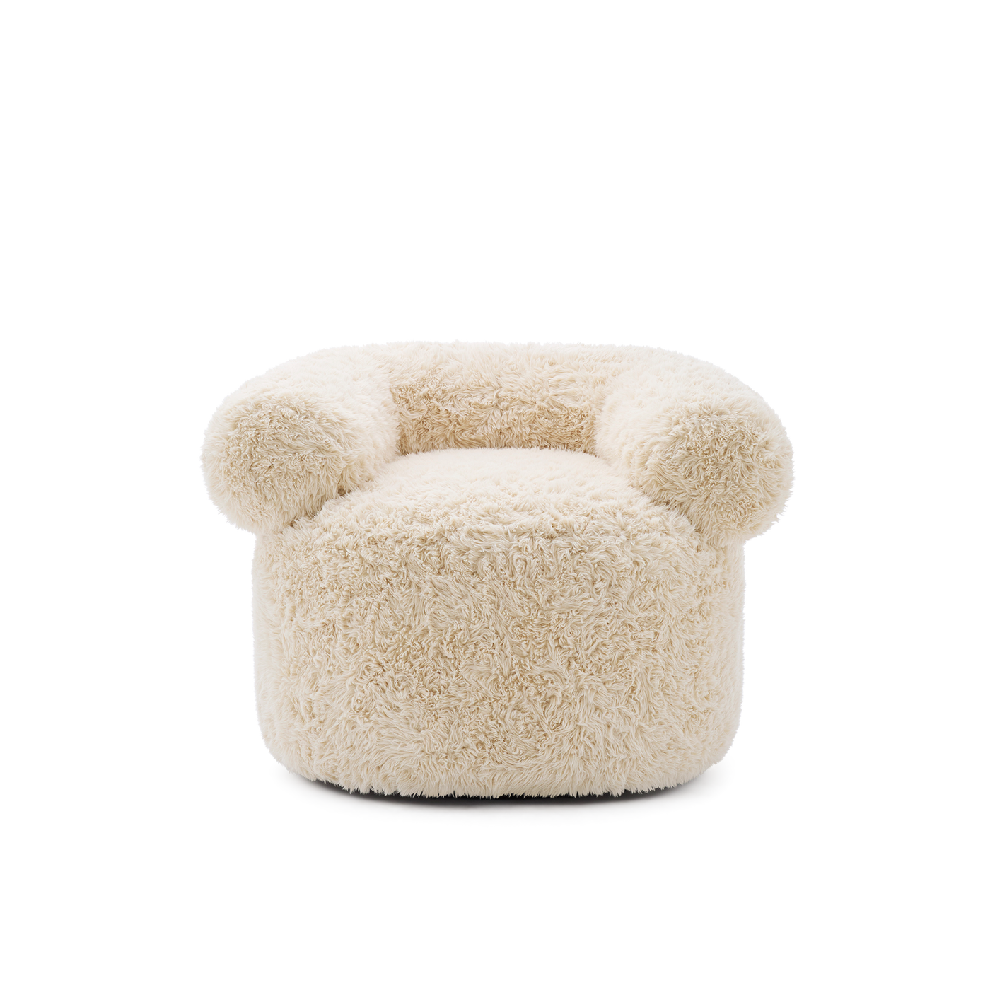 Huggy Faux Fur Armchair - [ Paddington Cashew ]