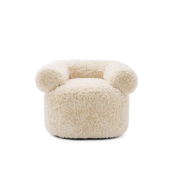 Huggy Faux Fur Armchair - [ Paddington Cashew ]