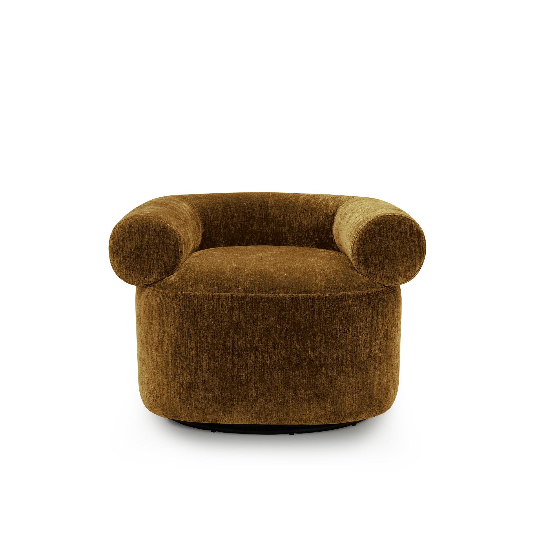 Huggy Swivel Armchair - [ Sandon Burnt Butter ]